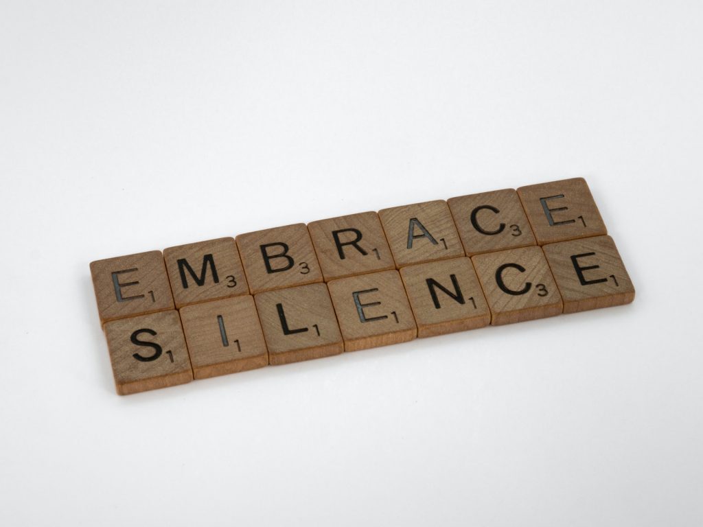 embrace silence in scrabble words